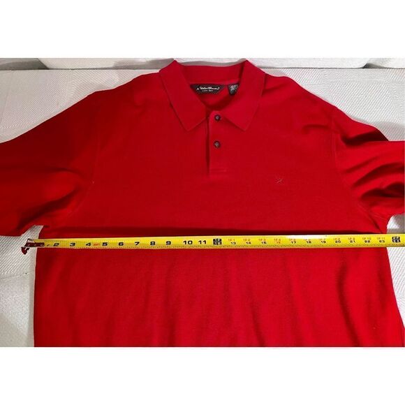 Vtg Eddie Bauer Polo Shirt Mens Sz L Red Long Sleeve Casual Work Adult - Picture 5 of 6